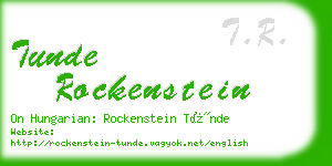 tunde rockenstein business card